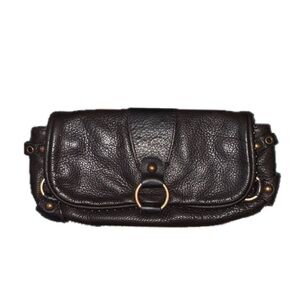 Elegant Black/Brown Kate Landry Leather Clutch